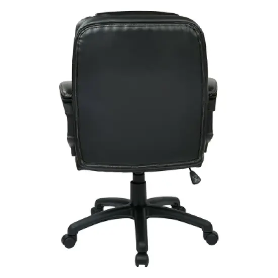 Faux Leather Managers Chair with Padded Arms - OSP Home Furnishings image {4}