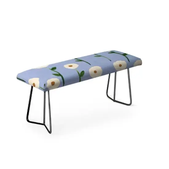 Reves et Histoires Cute Little Flowers Bench Blue - Deny Designs image {1}
