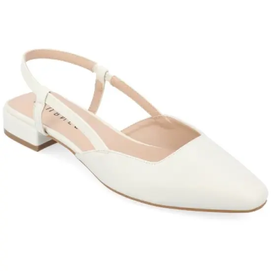 Journee Collection Womens Paislee Sling Back Block Heel Square Toe Flats image {11}