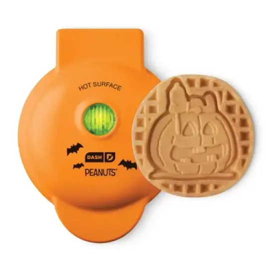 Peanuts x Dash Snoopy Jack-o-Lantern Mini Waffle Maker image {1}