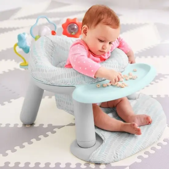 Skip Hop Baby Seat Silver Lining Cloud 2-in-1 Sit-up Chair & Activity Floor Seat - Gray image {2}