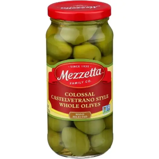 Mezzetta Colossal Castelvetrano Style Pitted Olives - Case of 6 - 10 oz image {1}