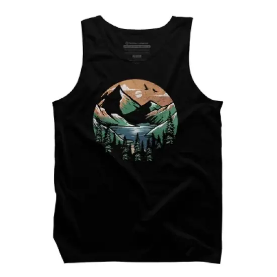 Men's Design By Humans Happiness Place By orangedan Tank Top image {4}