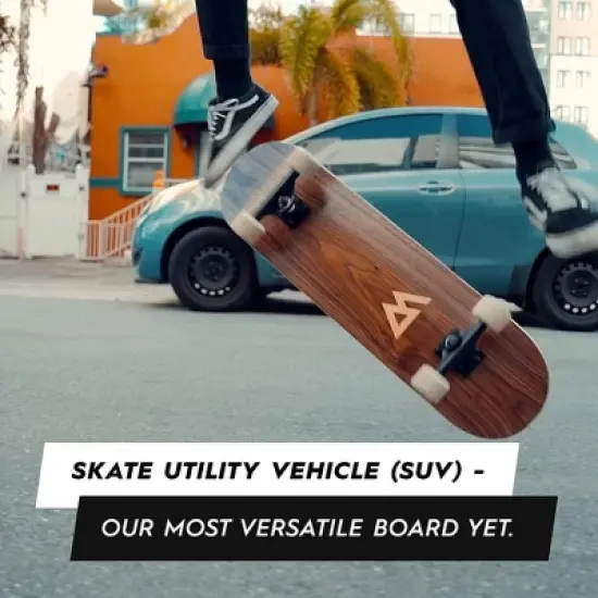 Magneto SUV Skateboards | Fully Assembled 31" x 8.5" Standard Size | 7 Layer Canadian Maple Deck with Skate Tool (SUV Natural) image {4}