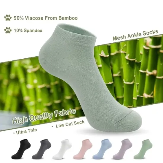 SERISIMPLE Women&rsquo;s Bamboo Ankle Socks &ndash; Ultra-Thin, Breathable Mesh, Lightweight Low-Cut image {9}