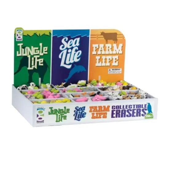 Geddes Jungle, Sea, and Farm Life 3D Eraser Assortment - 288 per display image {4}