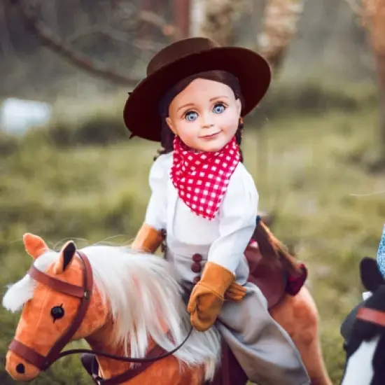 The Queen's Treasures 18 Inch Doll 8 Piece Complete Frontier Girl Outfit, Hat and Boots image {1}