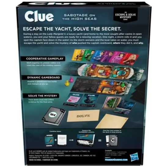 Clue Escape Sabotage on the Seas Board Game image {4}