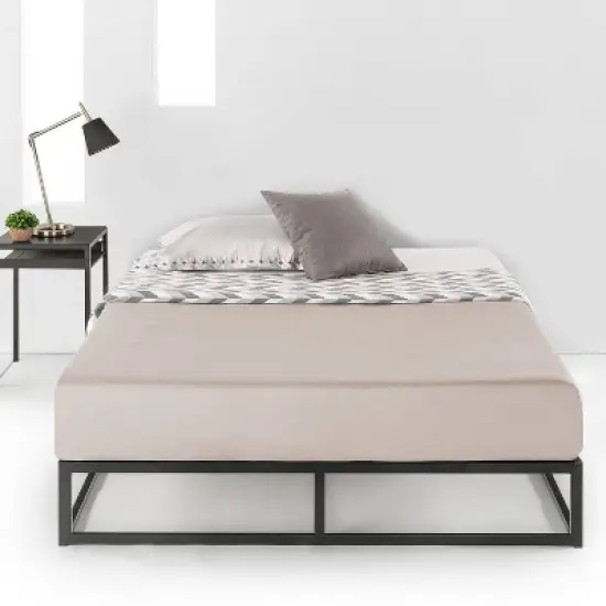 10" Modernista Metal Platform Bed Frame Black - Mellow image {1}