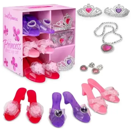 Dress Up America Dress Up Shoes for Girls - Princess Jewelry, Shoes, and Tiara Set image {1}