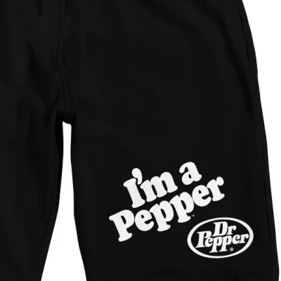 Dr Pepper I'm A Pepper Men's Black Sleep Pajama Shorts image {1}