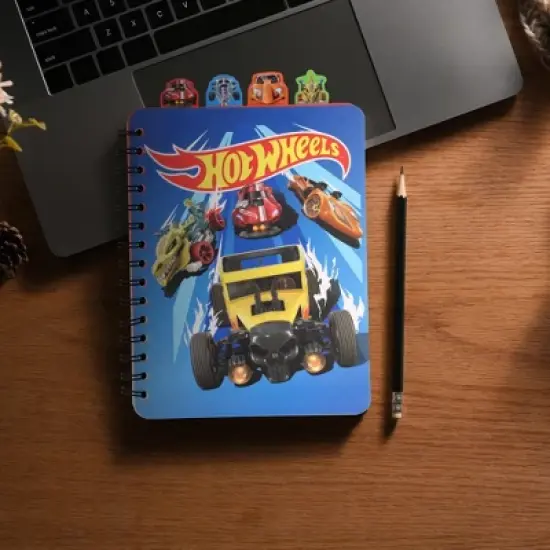 Inkology, LLC Hot Wheels 4-Tab Spiral Notebook With 160 Dotted Sheets | 6 x 9 Inches image {7}
