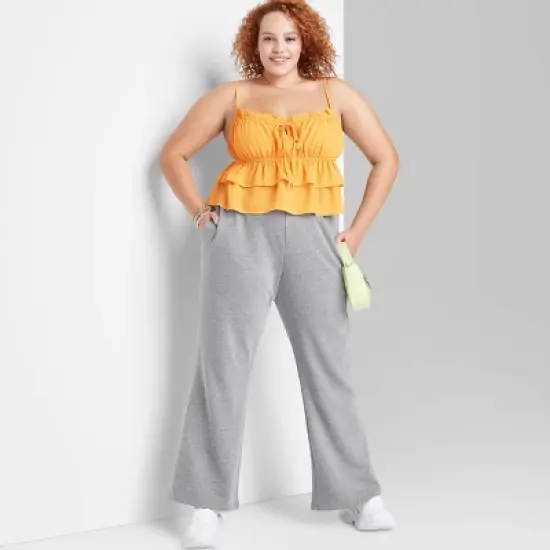 Women's High-Rise Wide Leg French Terry Sweatpants - Wild Fable&trade; image {8}