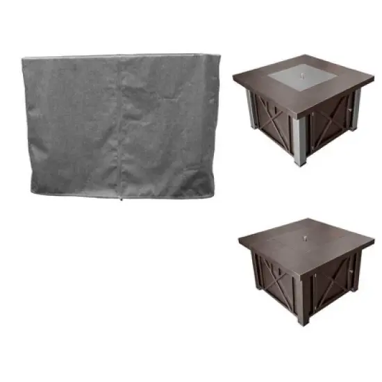 Square Fire Pit Commercial Cover - Gray - AZ Patio Heaters image {2}