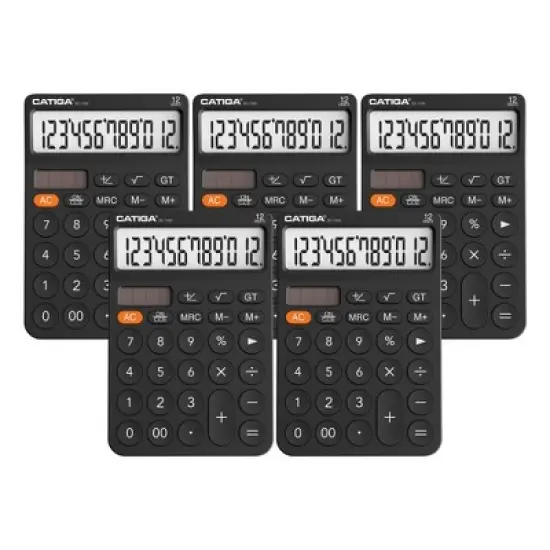 CATIGA 12-Digit Desktop Calculator, Large LCD, Big Buttons, Solar & Battery Dual Power, Standard Functions for Office, Home, School - SD-1292 image {9}