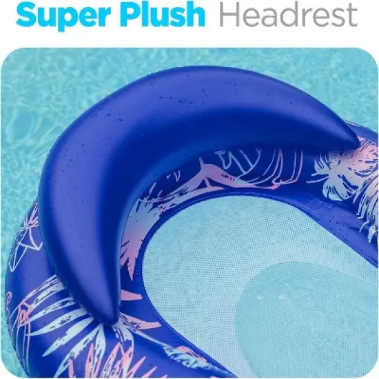 Galvanox Adult Pool Water Loung Floatie Lounger With Headrest - Great For Tanning Relaxing by A Pool, Lake and More! image {1}