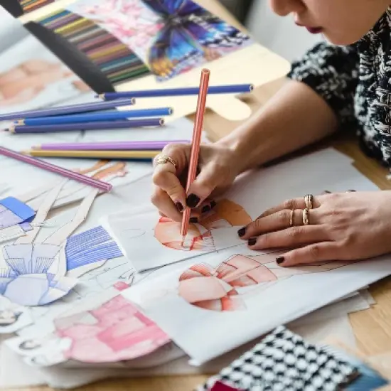 Arteza Metallic Colored Pencils, Set of 50, Triangular Grip, Pre-Sharpened Coloring Pencils, Art Supplies for Coloring and Drawing image {2}