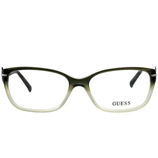 Guess GU 2303 Ol Unisex Rectangle Eyeglasses Olive Gradient 56mm image {1}