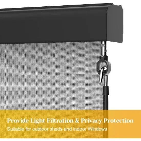 Heynemo Outdoor Roller Shades for Patio with Aluminum Valance, 420GSM New Material Patio Shade with 95% UV Blockout, Outdoor Blinds image {1}