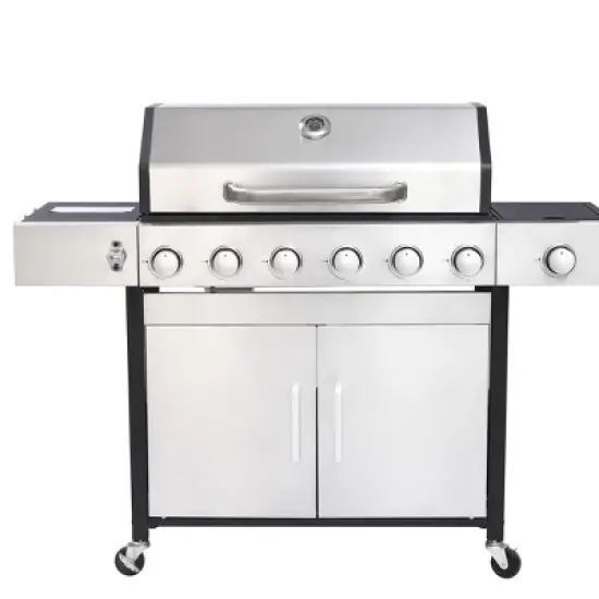 APRILSOUL56.69"6-Burner Propane Gas Grill With Side Burner,Silver image {11}