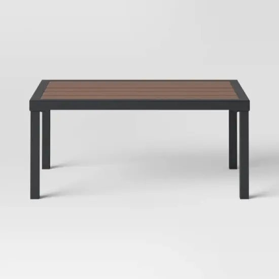 Bryant 2pc Faux Wood Patio Loveseat & Coffee Table - Gray/Natural - Threshold&trade; image {7}