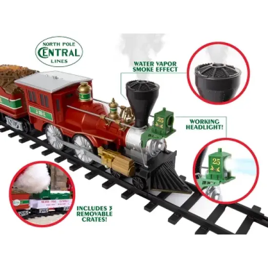 Lionel North Pole Central RTP Set with Bluetooth: Battery Operated Plastic Train Playset, 37 Pieces image {34}