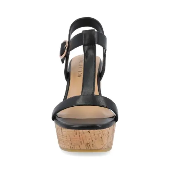 Journee Collection Womens Matildaa Tru Comfort Foam Buckle Platform Wedge Sandals image {5}