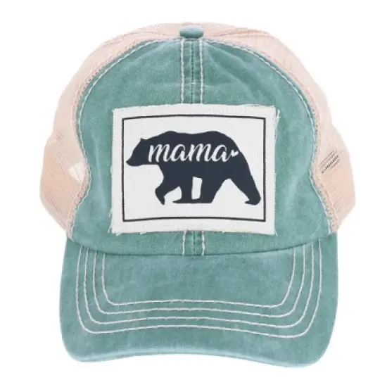 David & Young Women's Mama Bear Canvas Patch Baseball Cap Hat image {4}