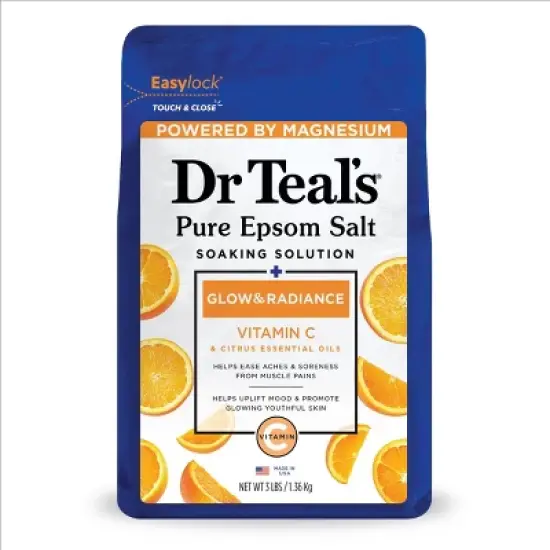 Dr Teal's Epsom Salt Magnesium Soak - Glow & Radiance with Vitamin C & Citrus Essential Oils - 3 lbs image {5}