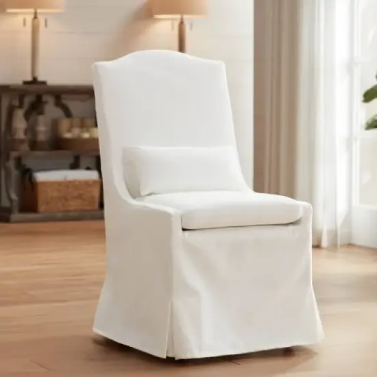55 Downing Street Juliete Peyton Pearl Slipcover Dining Chair image {1}