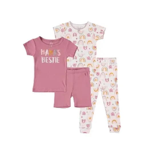 Cutie Pie Baby Girl Toddler and Infant Pajama Sleeper Matching Set image {4}