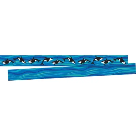 2pk Whales Double-Sided Classroom Borders - Barker Creek: Teaching Aid, Paper Material, 24 Pieces, All Ages, Grades K-10 image {4}