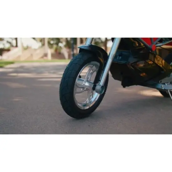 Razor RSF350 Single-Speed Electric Ride-On Bike for Ages 13+, 140lb Max Weight, Red/Black &ndash; 14 Mph, 30-Min Run Time, Pneumatic Tires, Hidden Storage image {4}