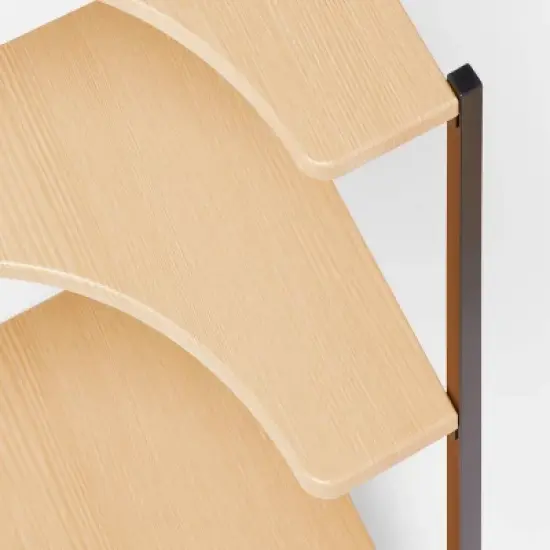 Small Space Wood Storage Cabinet Black Metal - Brightroom&trade; image {2}