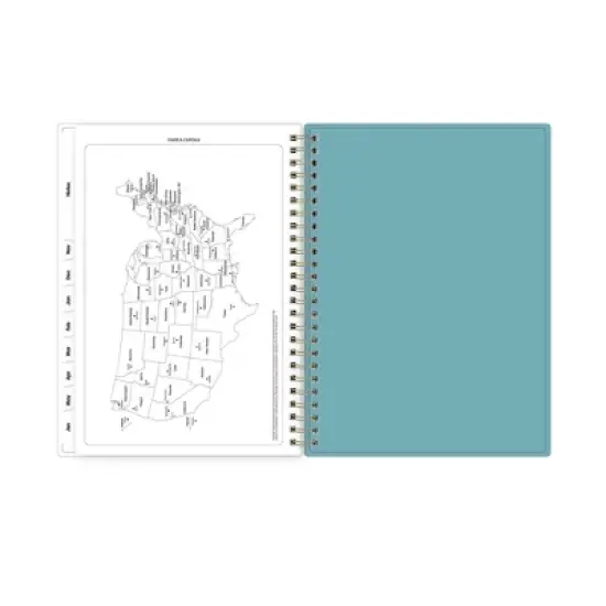 Blue Sky 5.875"x8.625" 2025-2026 Weekly/Monthly Wirebound Planner Clear Cover Tinned Light Multi image {10}