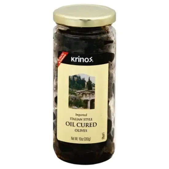 Krinos Oil Cured Olives - Case of 6 - 10 oz image {1}