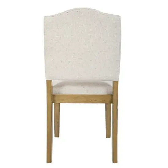 HomePop Open Back Upholstered Dining Chair: Modern Design, Plywood Frame, Polyester Fabric, Spot Clean image {4}