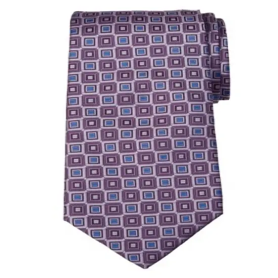 KingSize Men's Big & Tall  Extra Long Classic Geo Tie Necktie image {1}