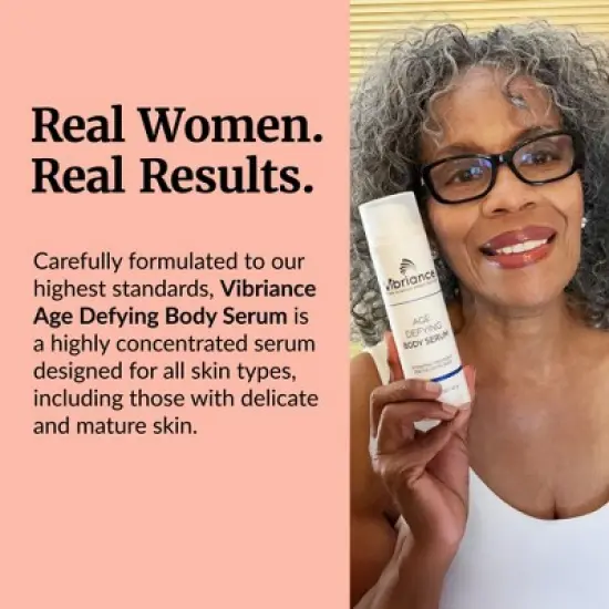 Vibriance Age Defying Body Serum for Youthful Skin, Hydrating, Anti-Aging Skin Rejuvenation, Wrinkle and Crepe Corrector, 4.5 fl oz (133 ml) image {5}