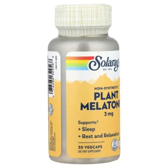 Solaray Plant Melatonin, 3 mg, 30 VegCaps image {3}