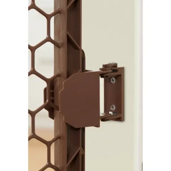 Regalo Plastic Play Yard with Door - Brown image {3}