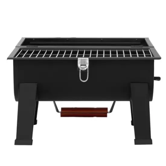 Royal Gourmet 19" Portable Duo Sided Cooking area Charcoal Grill CC1619TG Black image {2}