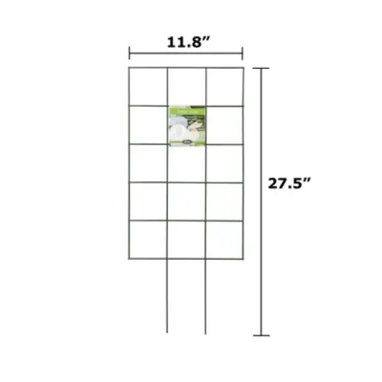 Medium Grid 27.5" Galvanized Steel Plant Trellis Kit &ndash; Durable & Versatile Support for Climbing Plants image {1}