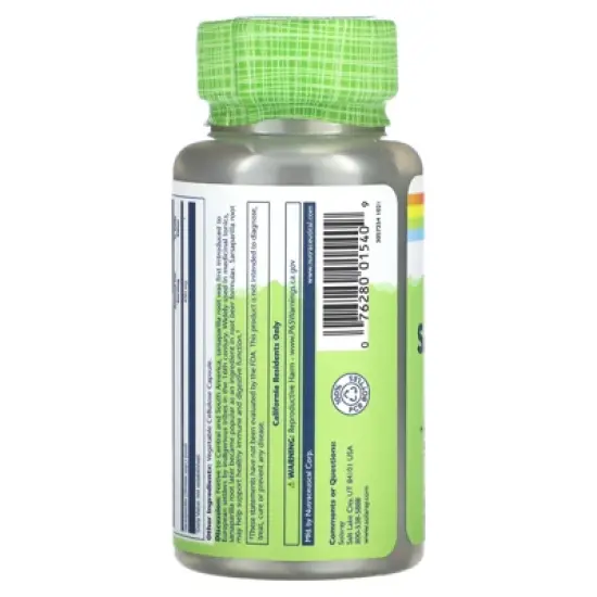 Solaray True Herbs, Sarsaparilla, 450 mg, 100 Vegcaps image {2}