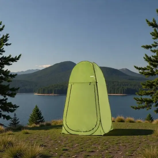 DSVIMOY Pop Up Camping Shower Tent, Privacy Tents, Portable Toilet Tent, Outdoor Dressing Room, Foldable Camp, Green, 47.24"*47.24"*82.68" image {1}