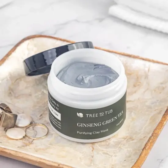 Tree To Tub Turmeric & Green Tea Clay Mask for Sensitive Skin image {3}