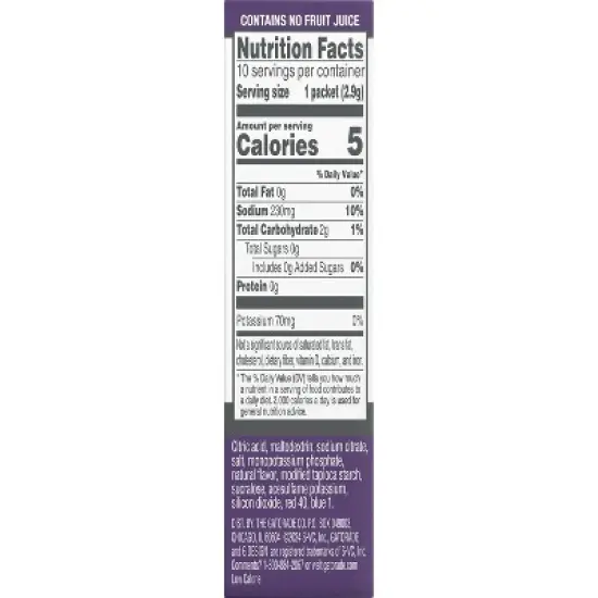 G Zero Grape Sport Mix - 10pk/0.084oz Pouches image {3}