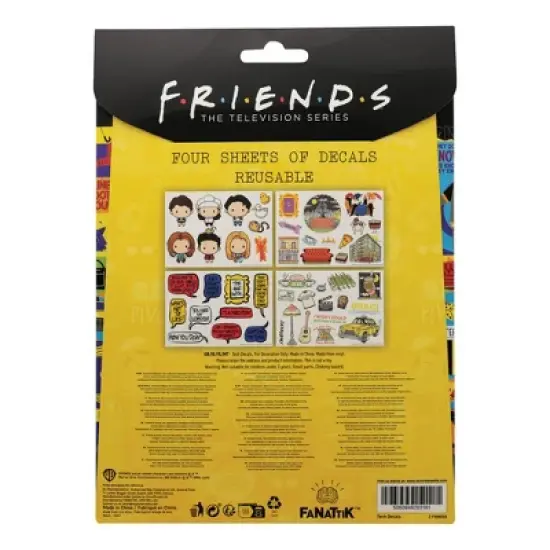 Fanattik Friends Tech Decals | 48 Reusable Stickers image {4}