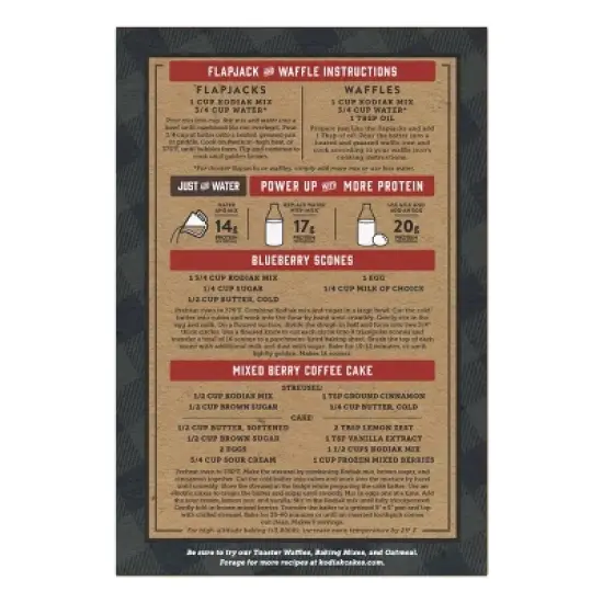 Kodiak Power Cakes Blueberry Flapjack and Waffle Mix - 18oz image {5}