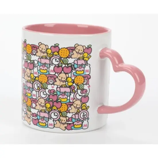 Hello Kitty Mug with Pink Heart Shaped Handle - 16oz Ceramic Mug image {4}